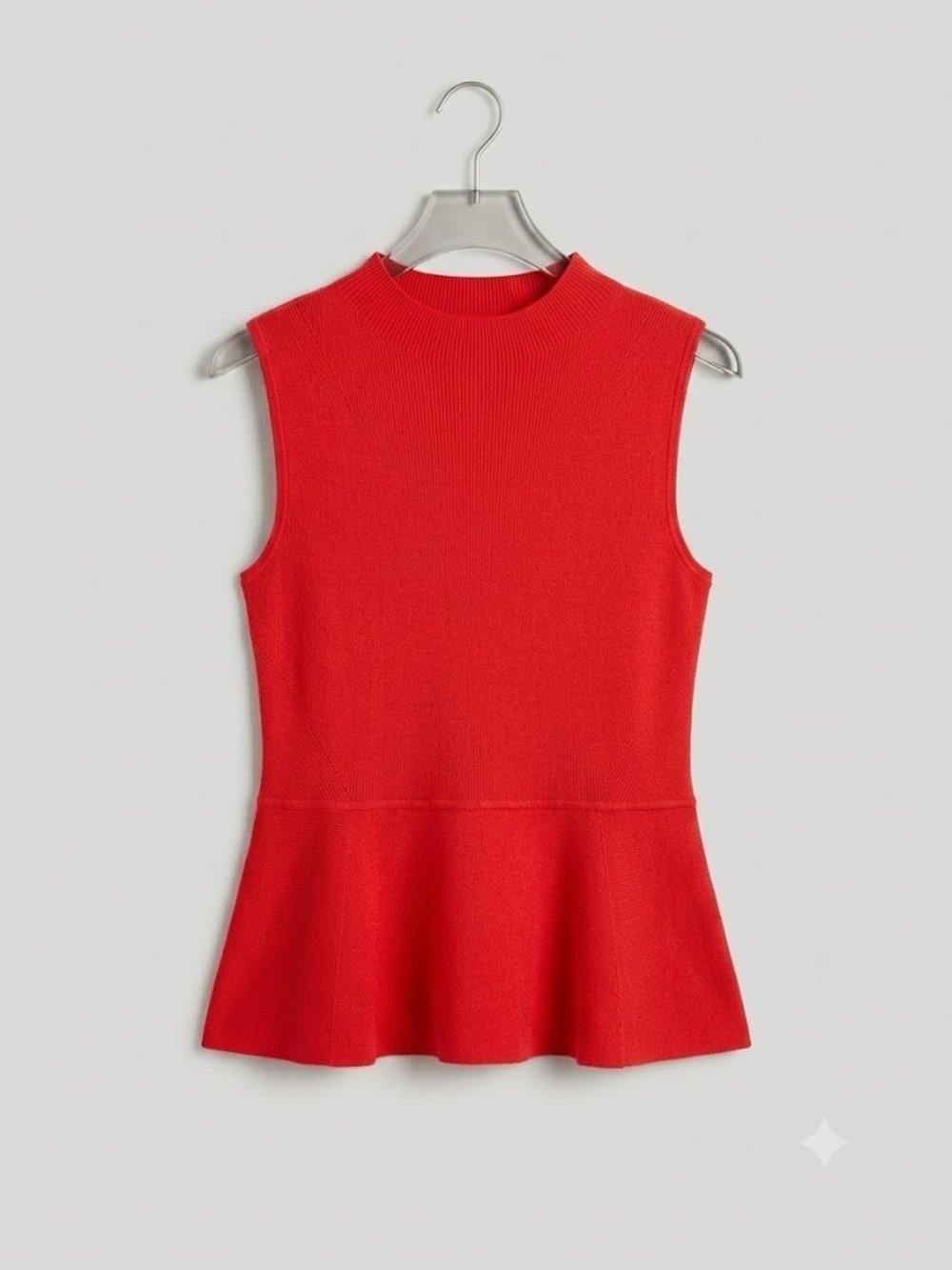 Talbots Sleeveless Peplum Knit Top - Red